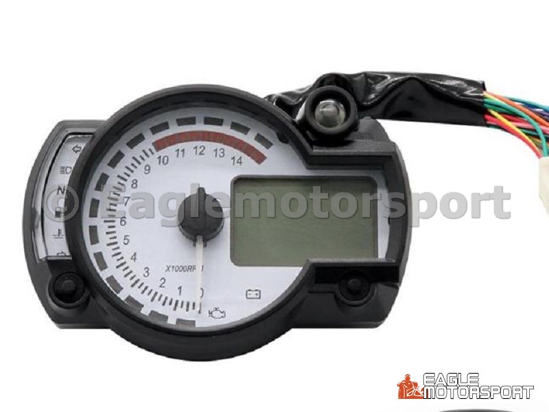 Snelheidsmeter RX2N style (wit)